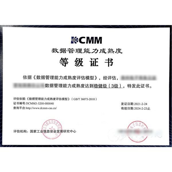 DCMM数据管理能力成熟度评估